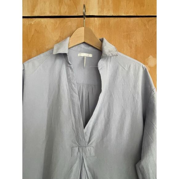 STITCHDROP 100% Cotton Blue Collared Shirt Dress Tunic Coverup Size Small - Picture 2 of 4